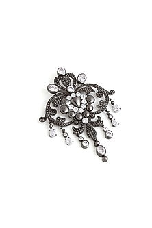 Grey Brass Brooch