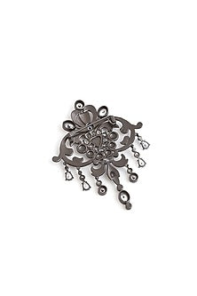 Grey Brass Brooch