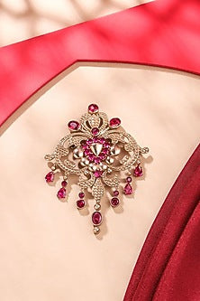 Gold Brass Brooch