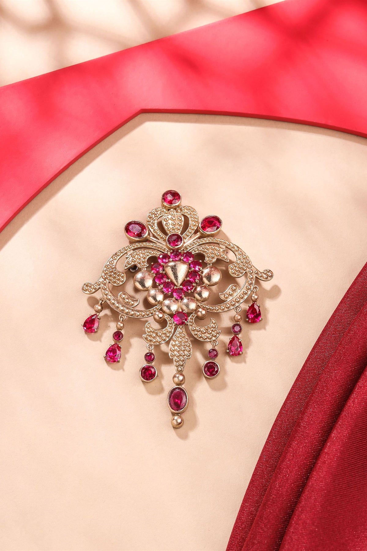 Gold Brass Brooch