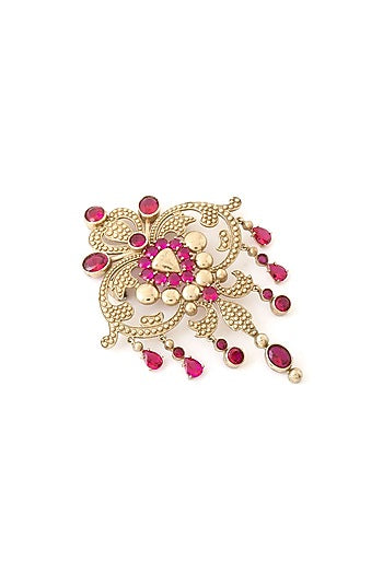 Gold Brass Brooch