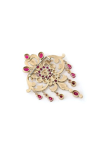 Gold Brass Brooch
