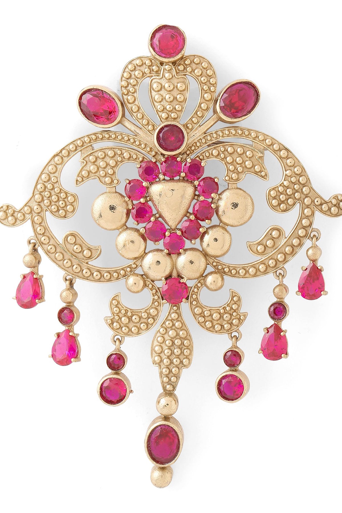 Gold Brass Brooch