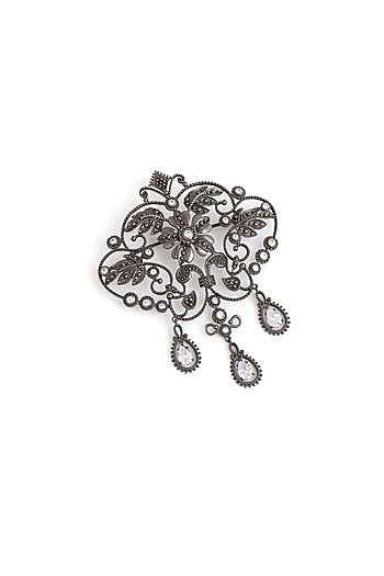 Grey Brass Brooch