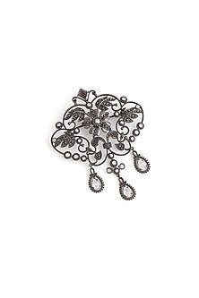 Grey Brass Brooch