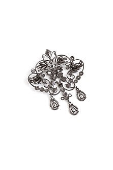 Grey Brass Brooch