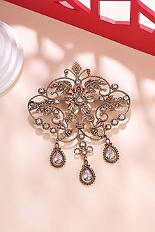 Gold Brass Brooch