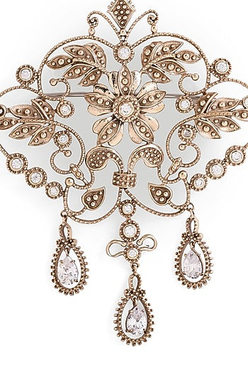 Gold Brass Brooch