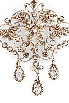 Gold Brass Brooch