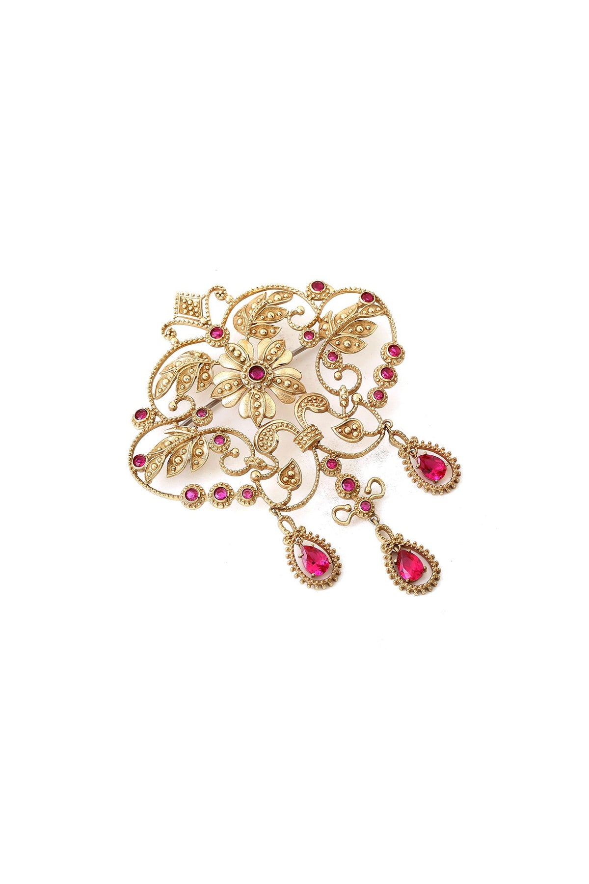 Gold Brass Brooch