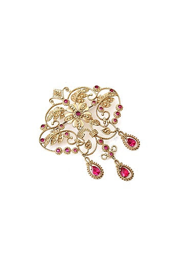 Gold Brass Brooch