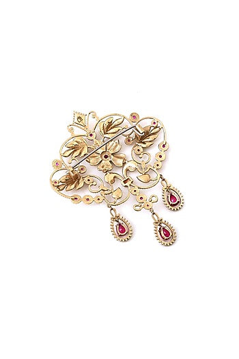 Gold Brass Brooch