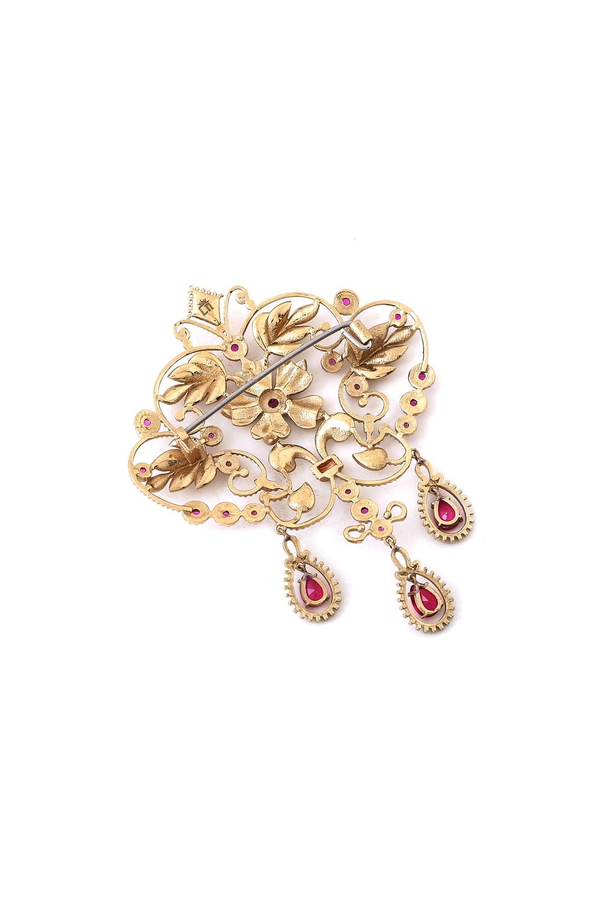 Gold Brass Brooch