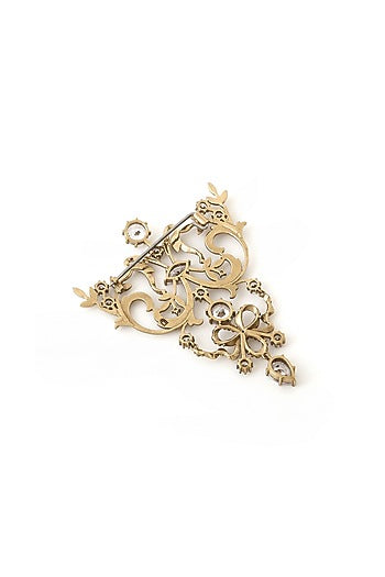 Gold Brass Brooch