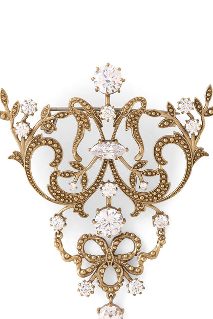 Gold Brass Brooch