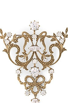 Gold Brass Brooch
