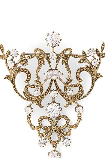 Gold Brass Brooch