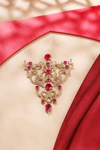 Gold Brass Brooch