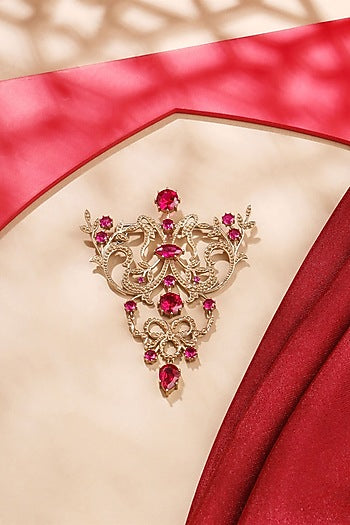 Gold Brass Brooch