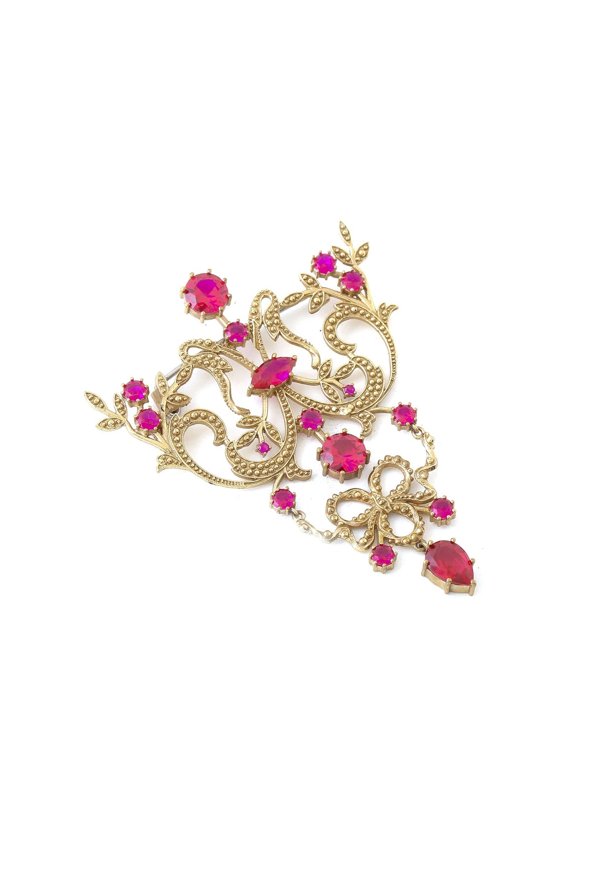 Gold Brass Brooch