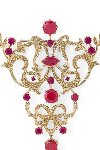 Gold Brass Brooch