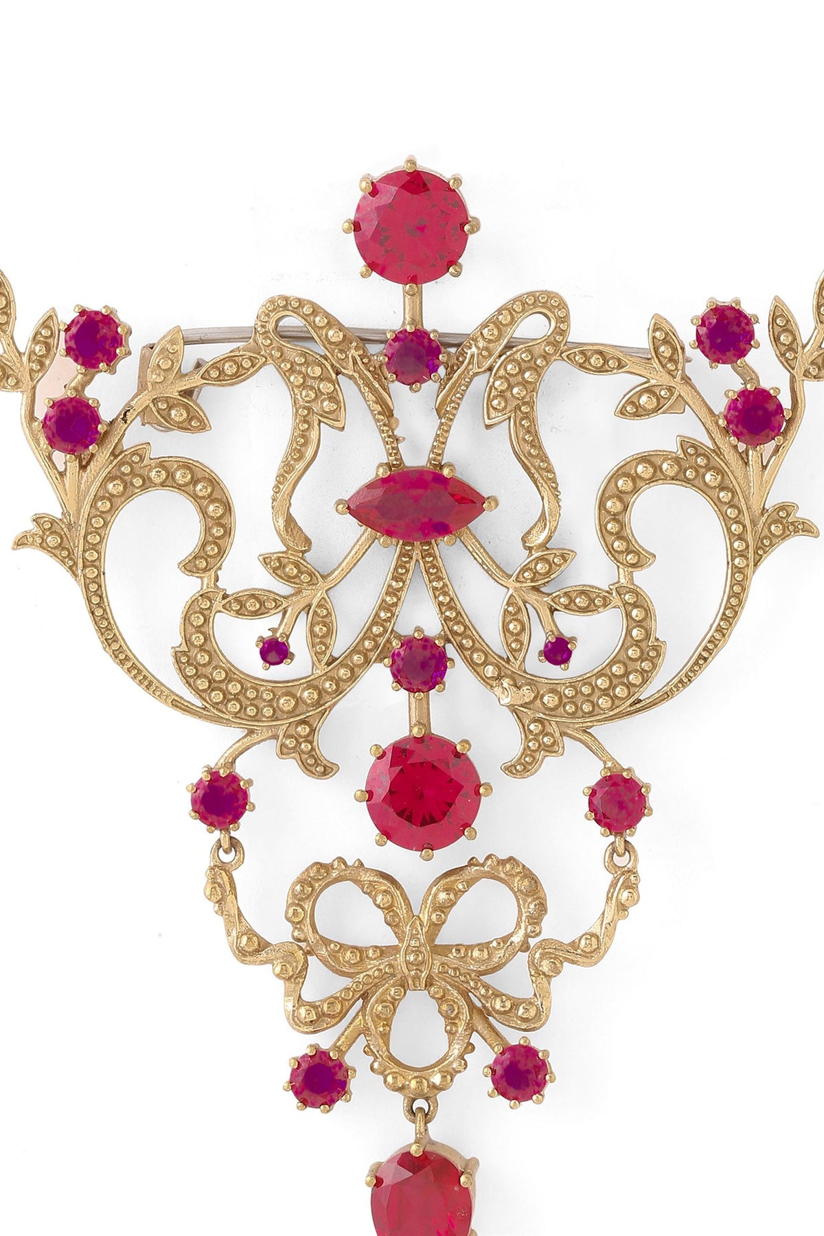 Gold Brass Brooch