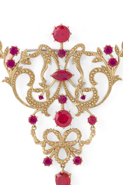 Gold Brass Brooch