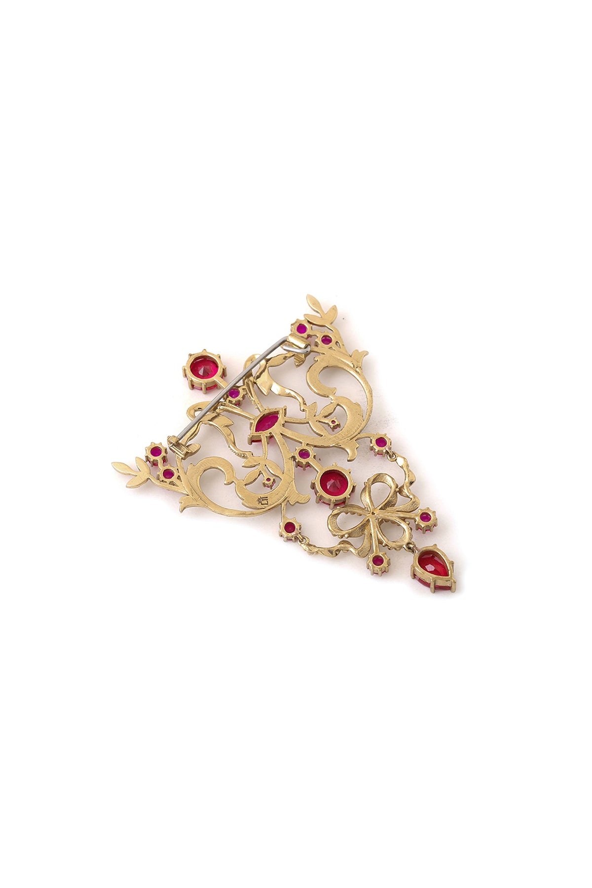 Gold Brass Brooch