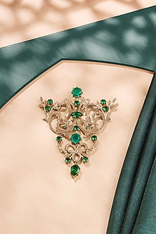 Gold Brass Brooch