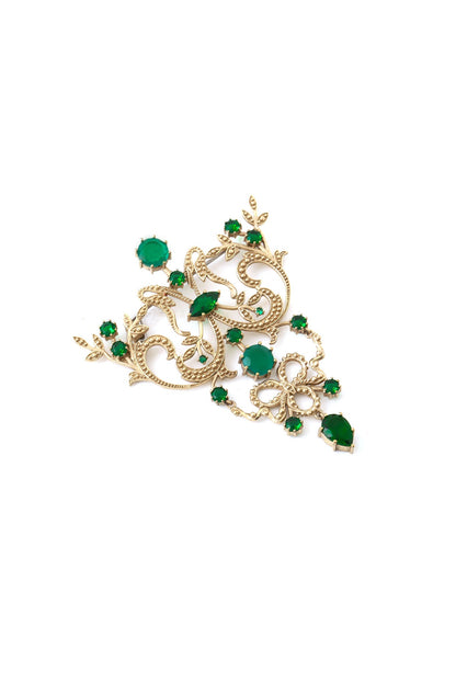 Gold Brass Brooch