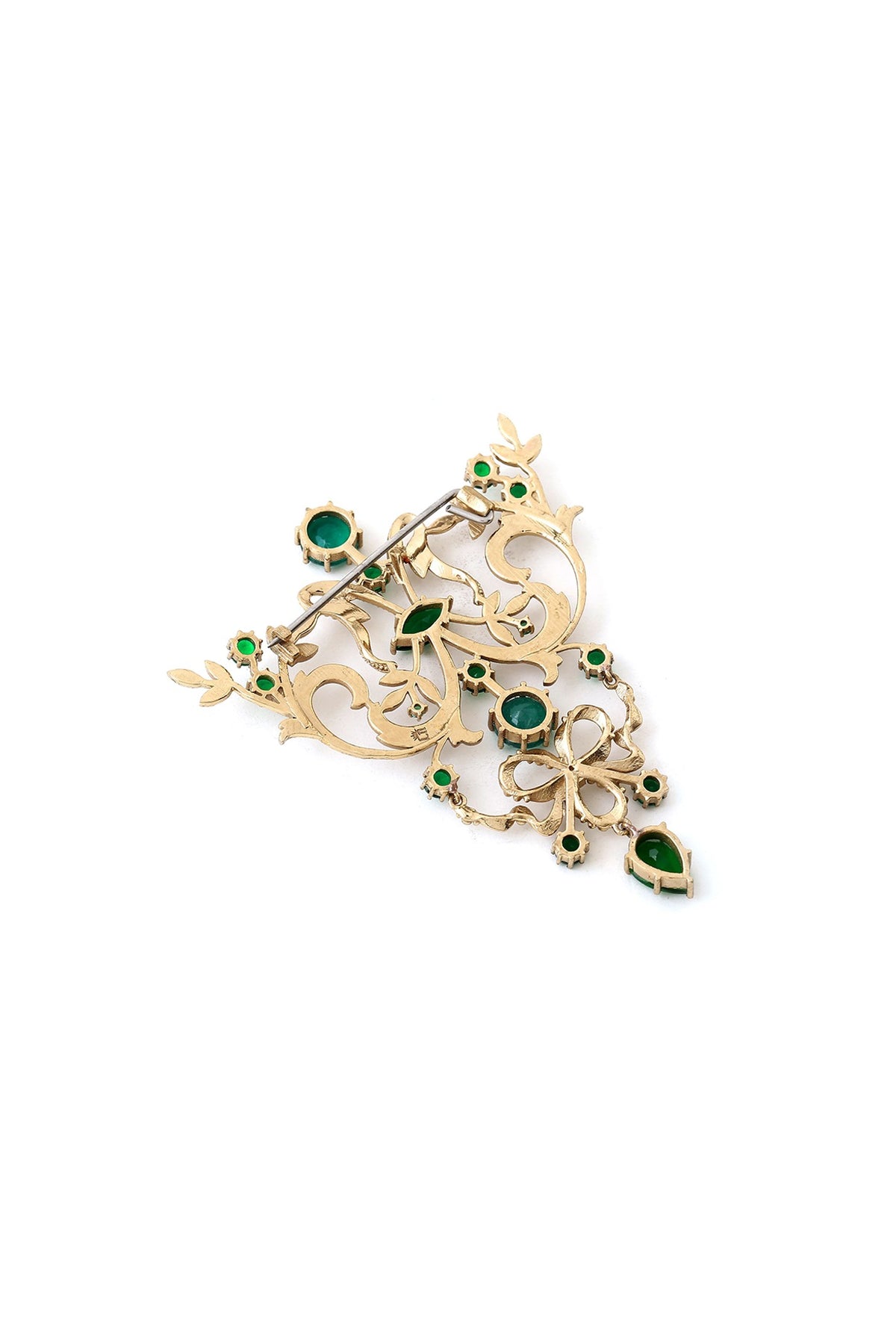 Gold Brass Brooch