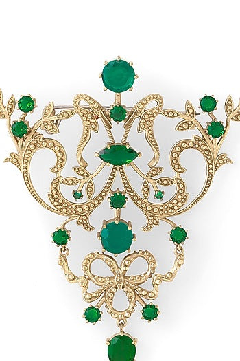 Gold Brass Brooch
