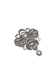 Grey Brass Brooch