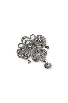 Grey Brass Brooch