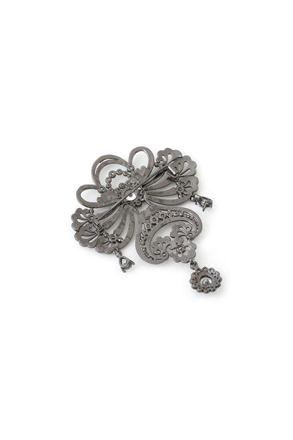 Grey Brass Brooch