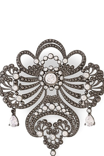 Grey Brass Brooch