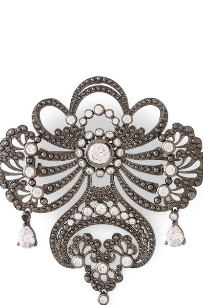 Grey Brass Brooch