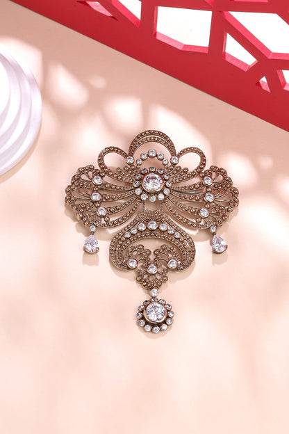 Gold Brass Brooch
