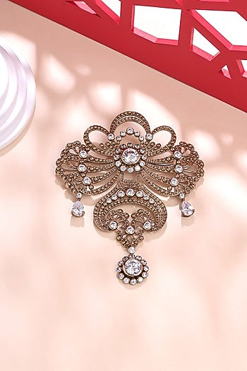 Gold Brass Brooch