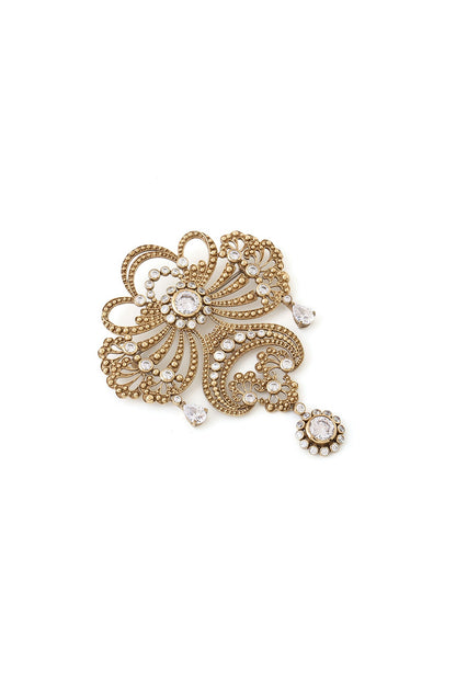 Gold Brass Brooch