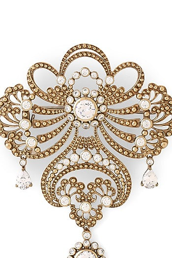 Gold Brass Brooch