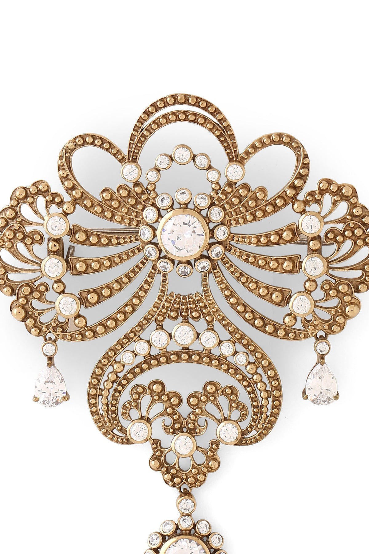 Gold Brass Brooch