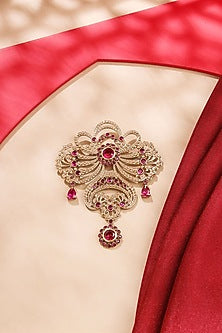 Gold Brass Brooch