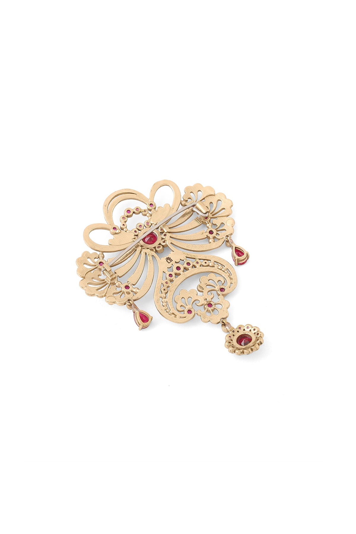 Gold Brass Brooch