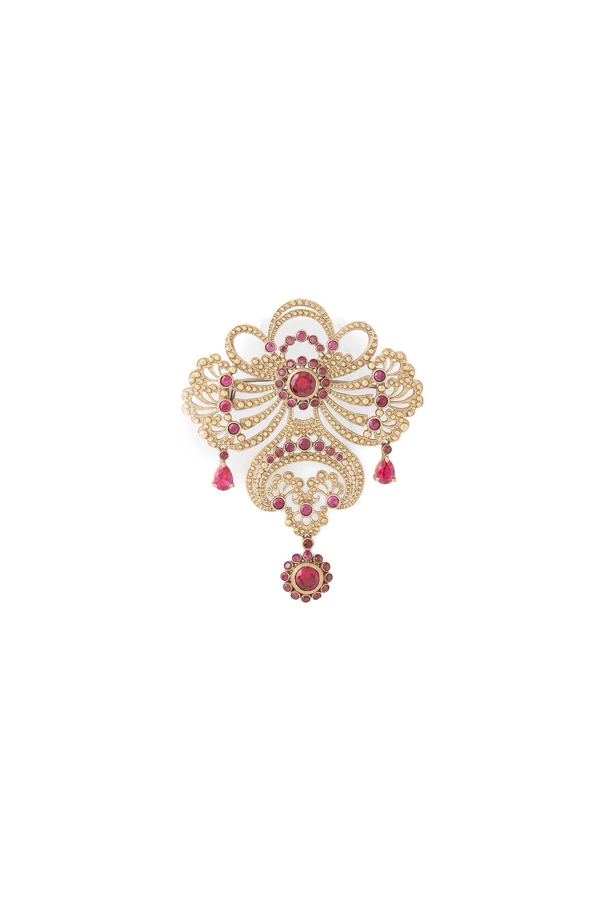 Gold Brass Brooch