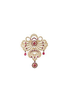 Gold Brass Brooch