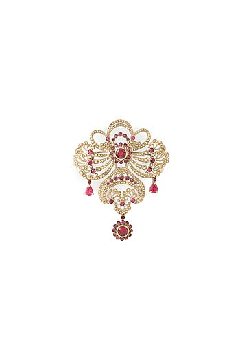 Gold Brass Brooch