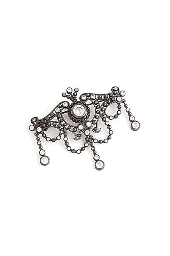 Grey Brass Brooch