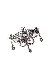 Grey Brass Brooch