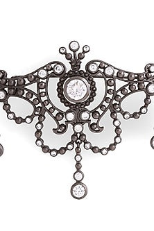 Grey Brass Brooch